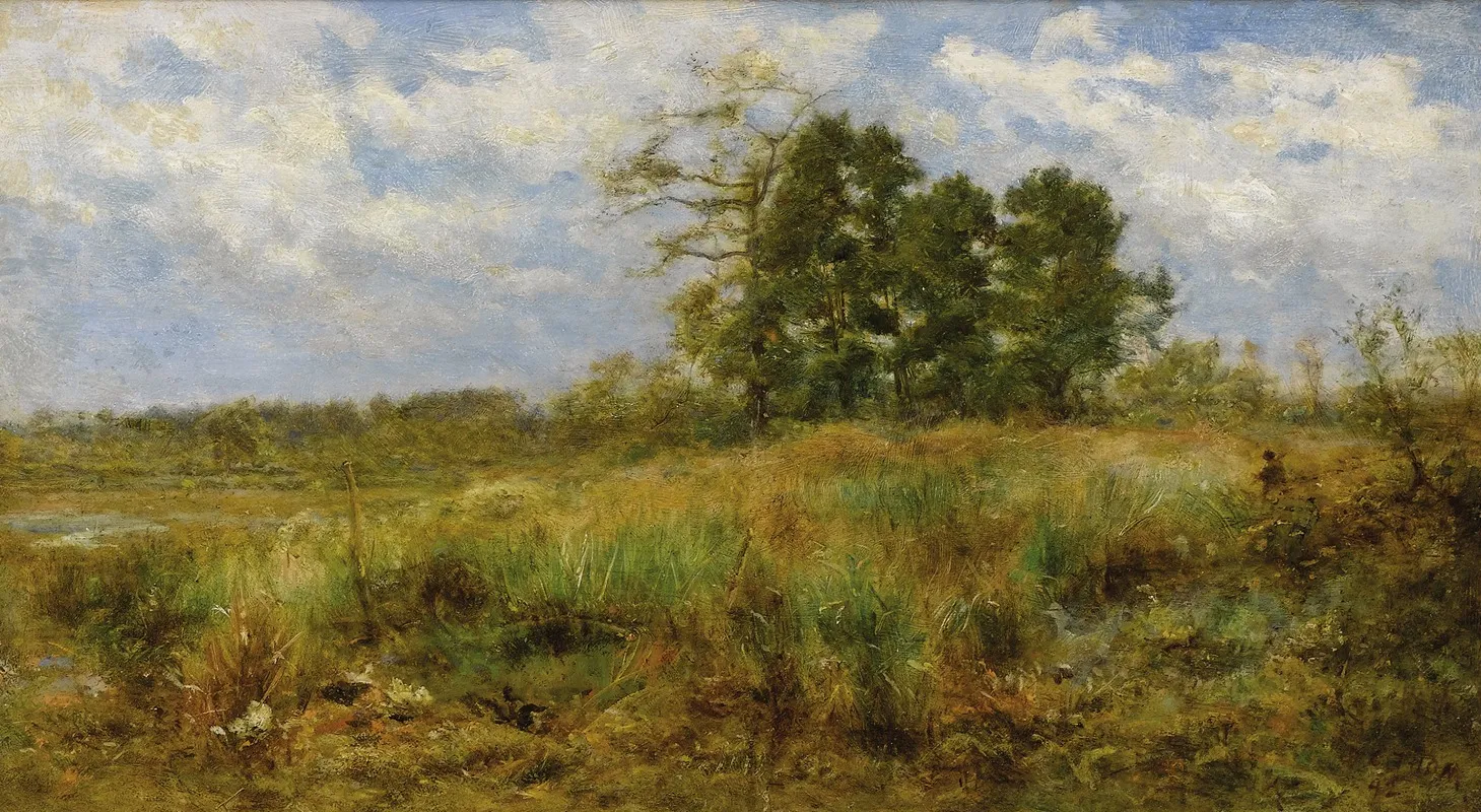 The Meadow Grass Atlantic Highlands New Jersey by James Crawford Thom - Canvas Print