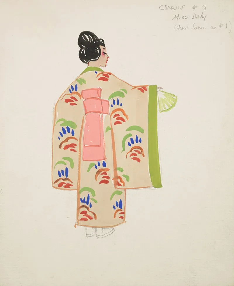 The Mikado Chorus 3 Miss Daly by Maxine Borowsky - Canvas Print