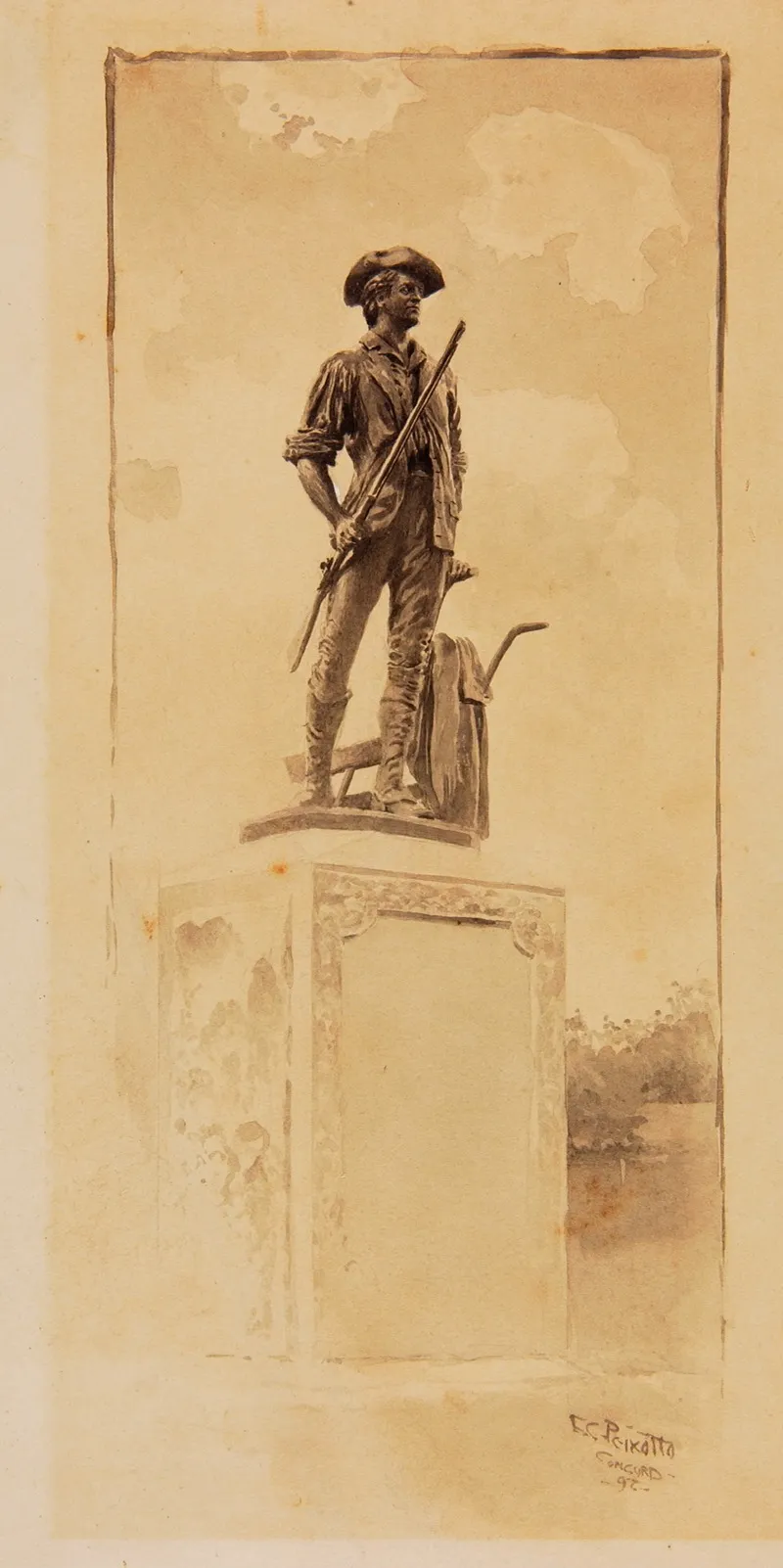 The Minute Man Monument by Ernest Peixotto - Canvas Print