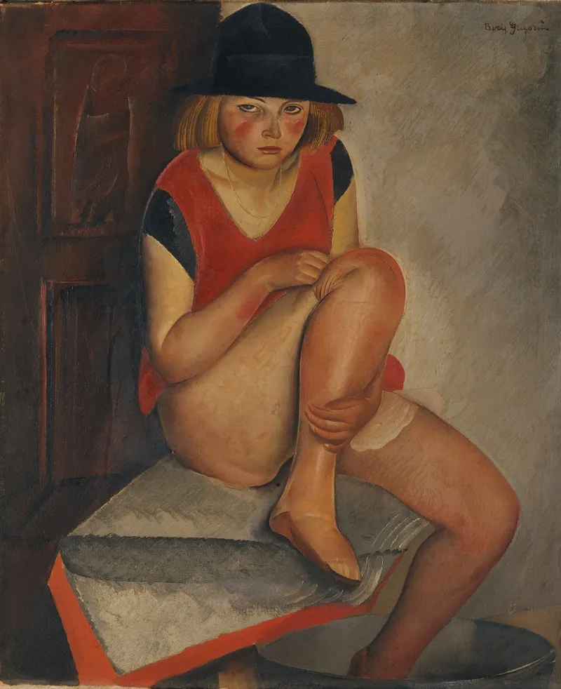 The Model 12 by Boris Grigoriev - Canvas Print