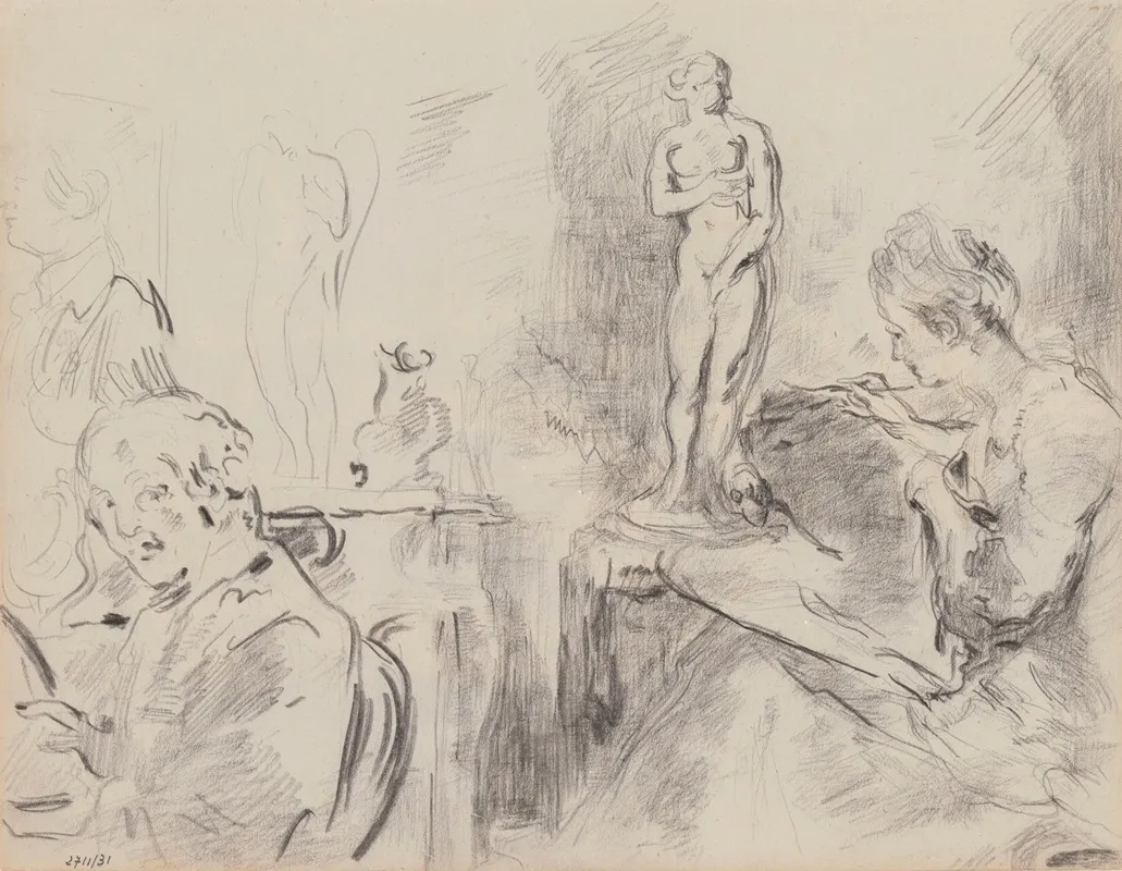 The Model 5 by James Ensor - Canvas Print