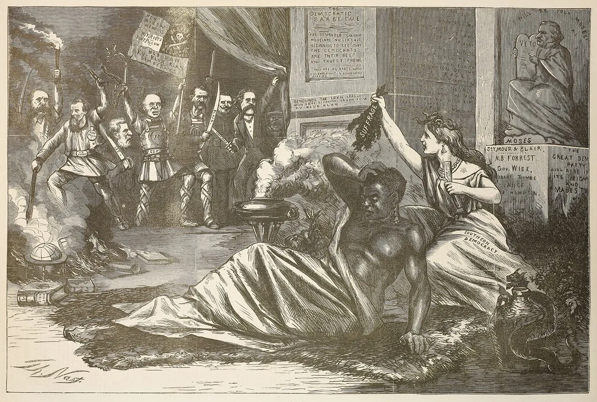 The Modern Samson 2 by Thomas Nast - Canvas Print