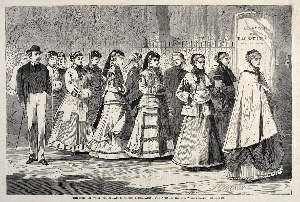 The Morning Walk Young Ladies School Promenading The Avenue