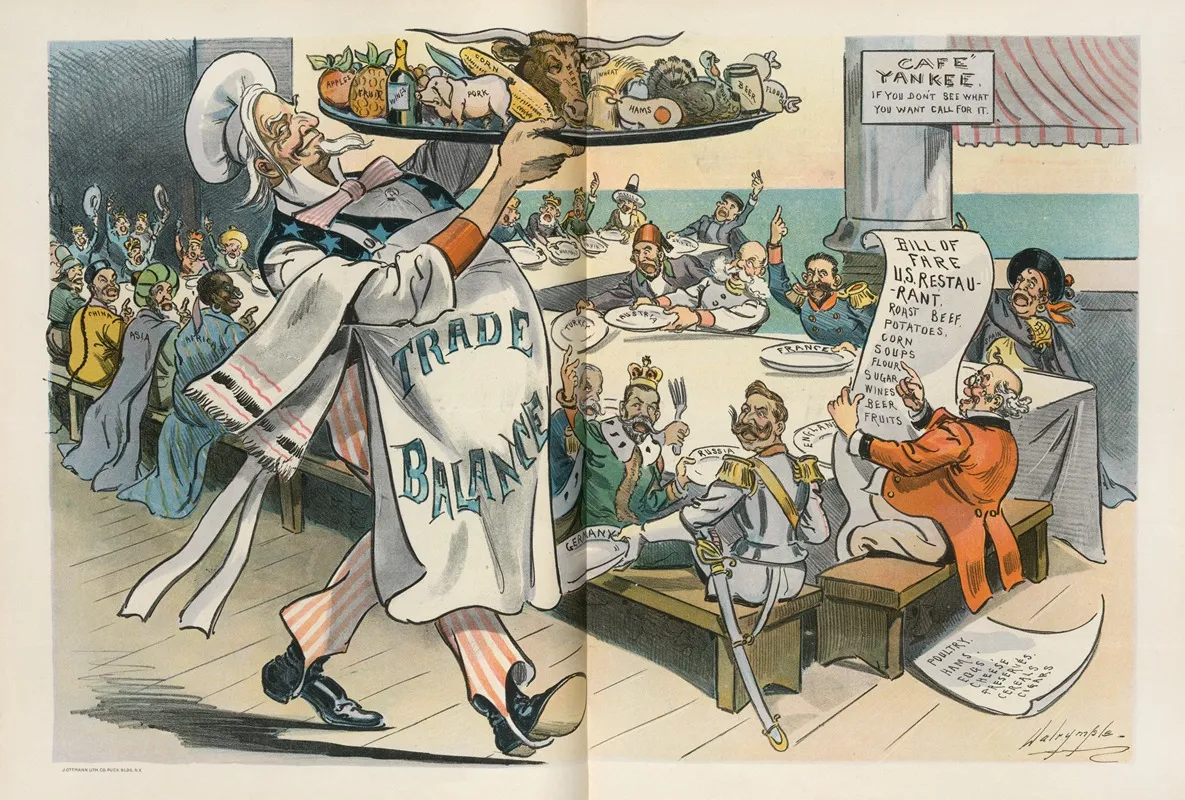 The Most Popular Restaurant In The World by Louis Dalrymple - Canvas Print
