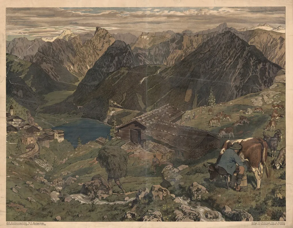 The Mountains 2 by Walther Georgi - Canvas Print