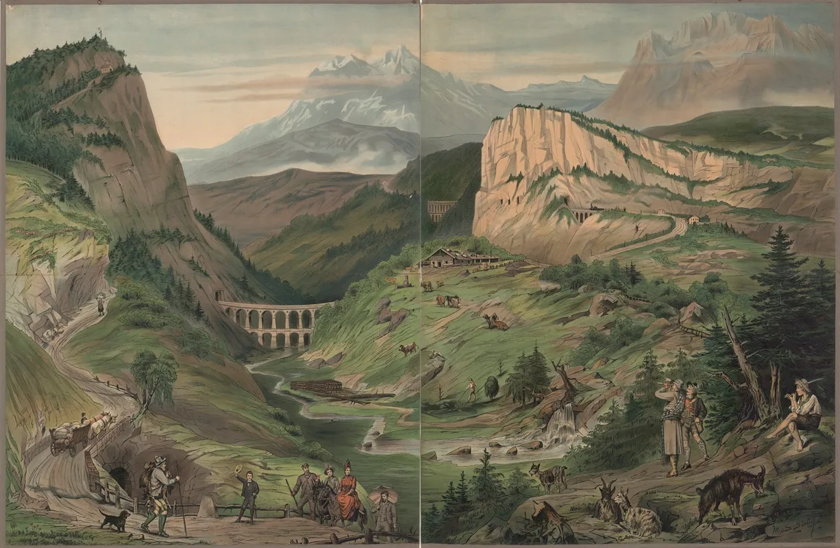 The Mountains by Ed Hölzel - Canvas Print