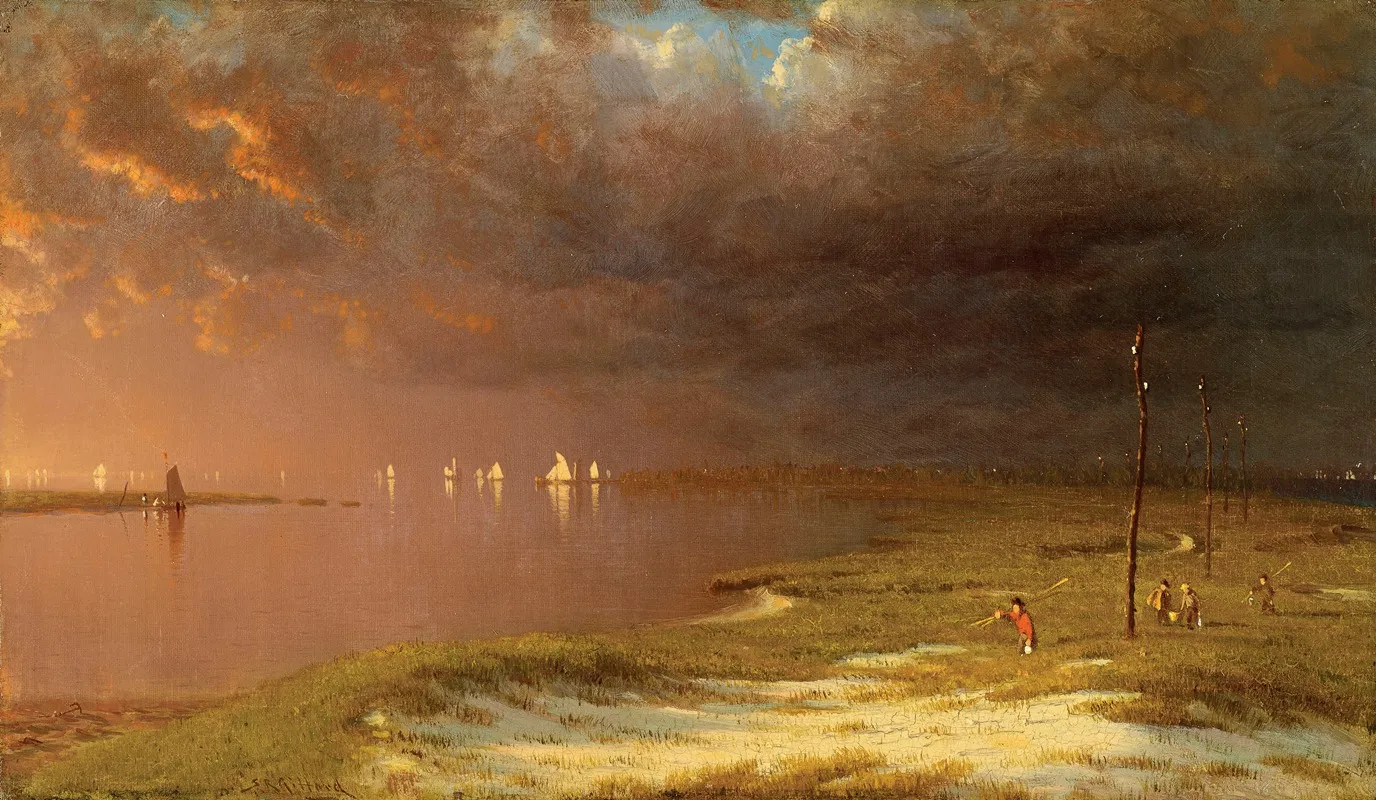 The Mouth Of The Shrewsbury River by Sanford Robinson Gifford - Canvas Print