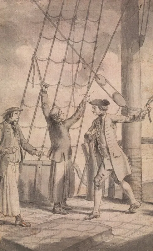 The Murder Of Kenith Hossack By Captain Lowry by Samuel Wale - Canvas Print