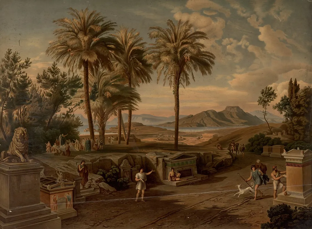 The Museion Hill Overlooking The Sea by Joseph Hoffmann - Canvas Print