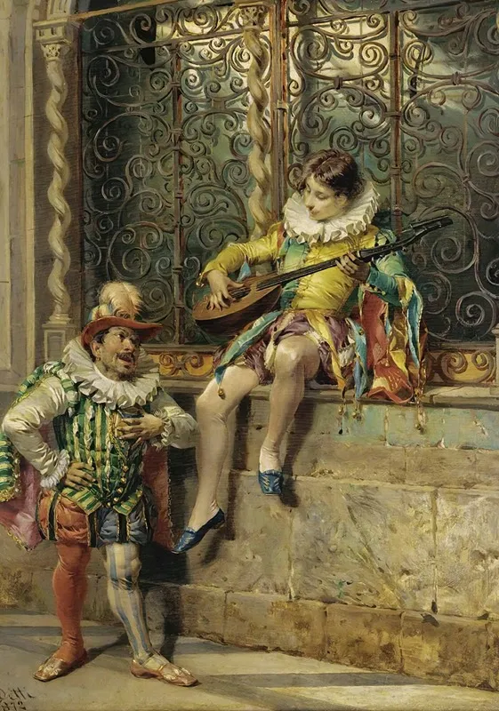 The Musicians 3 by Cesare Auguste Detti - Canvas Print
