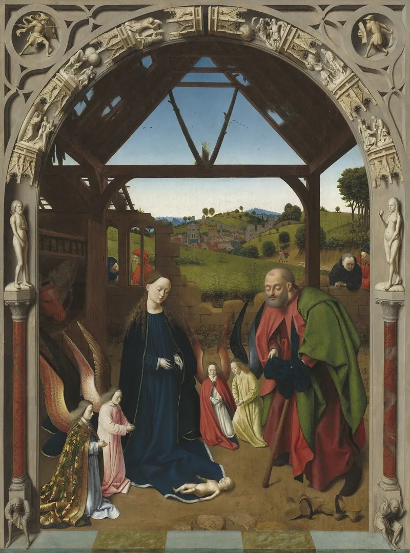 The Nativity 21 by Petrus Christus - Canvas Print
