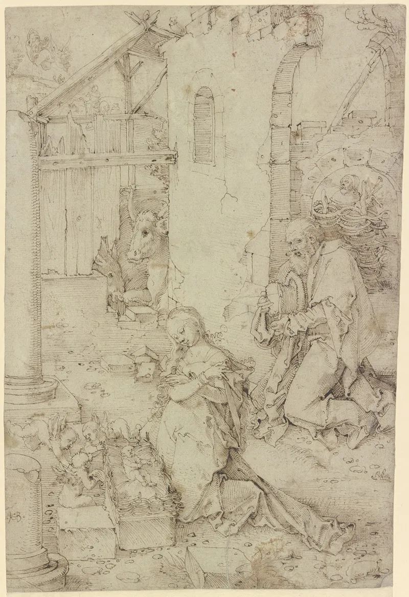 The Nativity 49 by Hans Baldung - Canvas Print