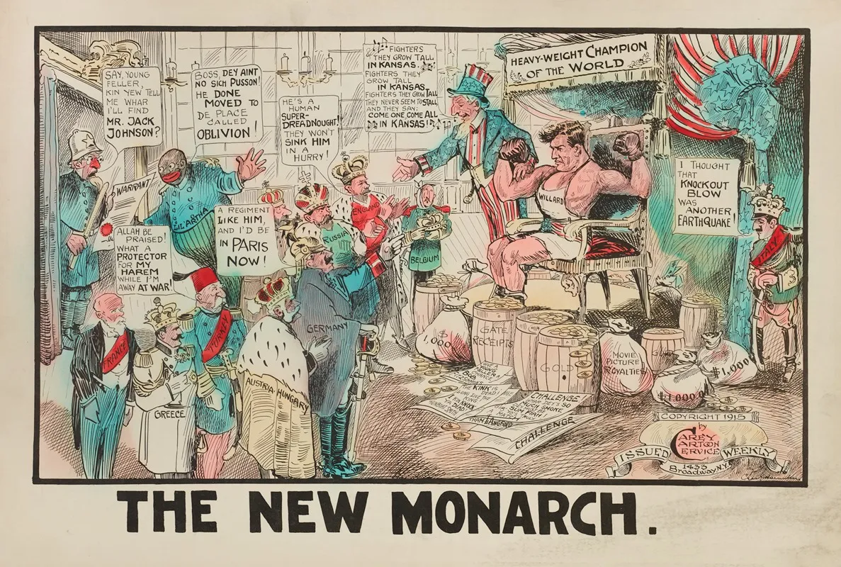 The New Monarch by Carey Cartoon Service - Canvas Print