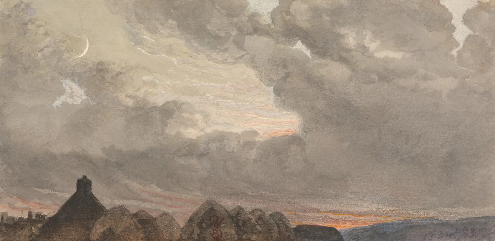 The New Moon 3 by William Bell Scott - Canvas Print