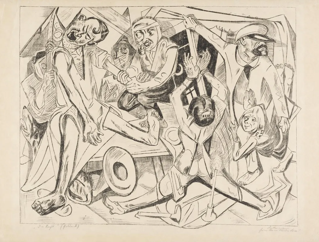 The Night 5 by Max Beckmann - Canvas Print