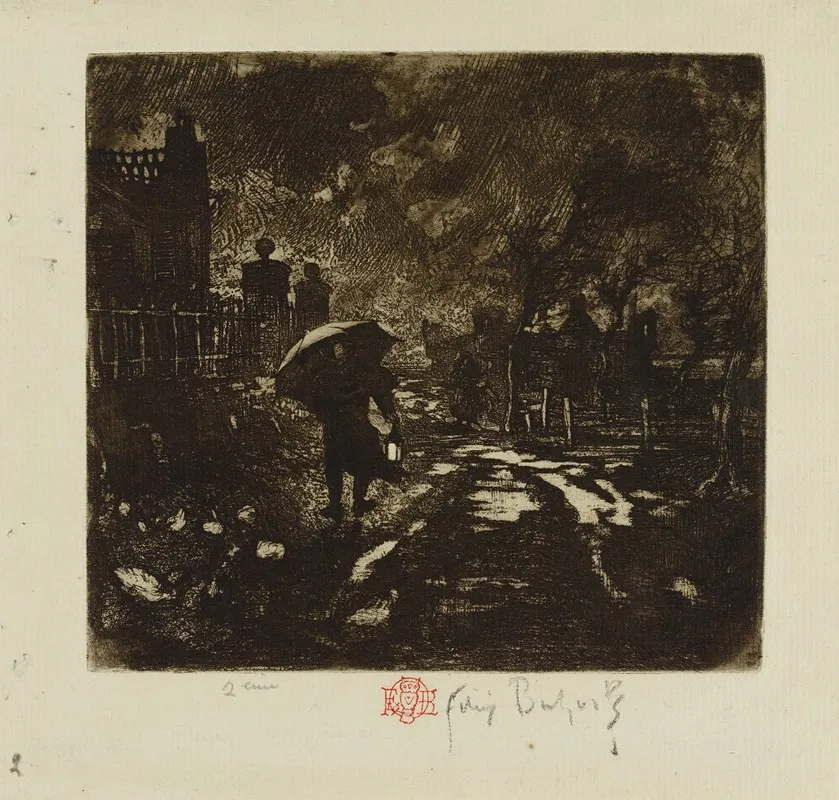 The Night Patrol by Félix Hilaire Buhot - Canvas Print