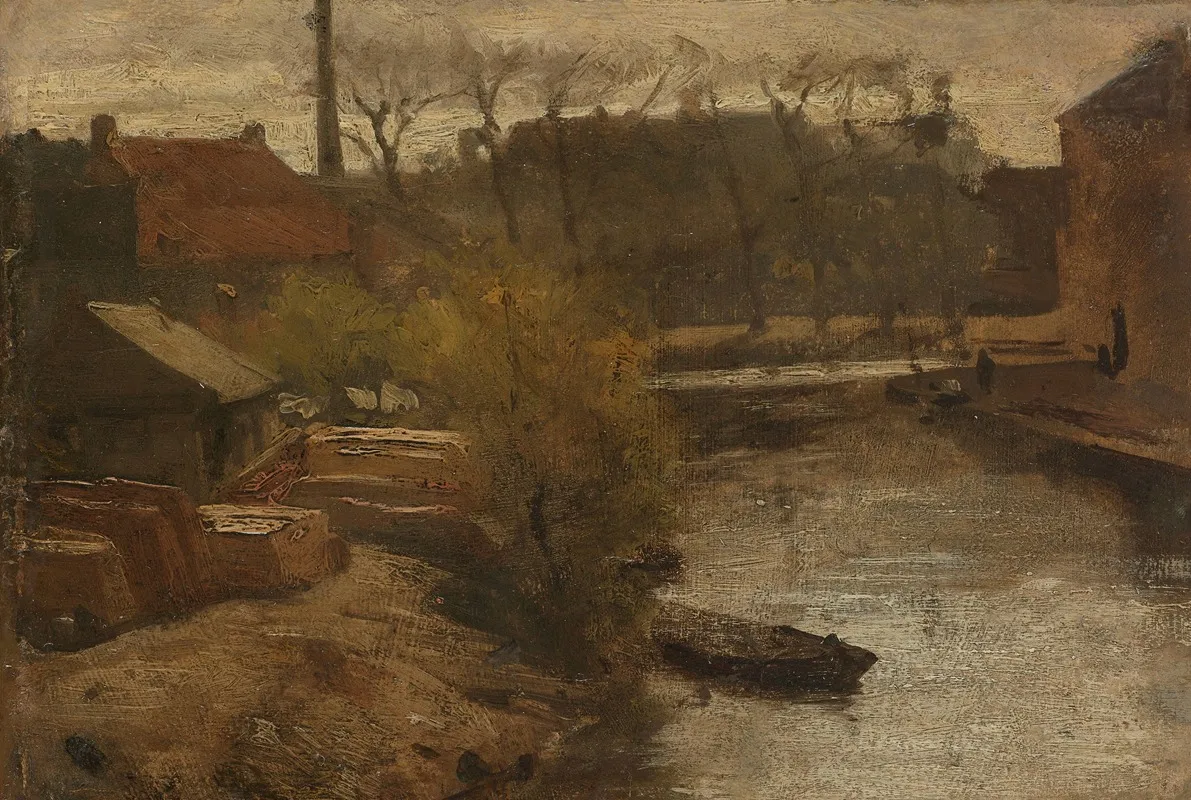 The Noord West Buitensingel In The Hague by Matthijs Maris - Canvas Print