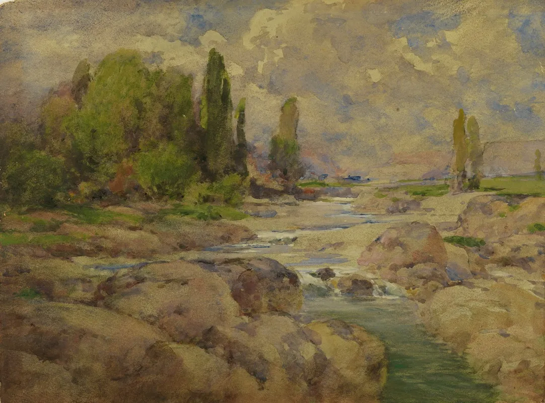 The Normal Rock Creek by William Henry Holmes - Canvas Print