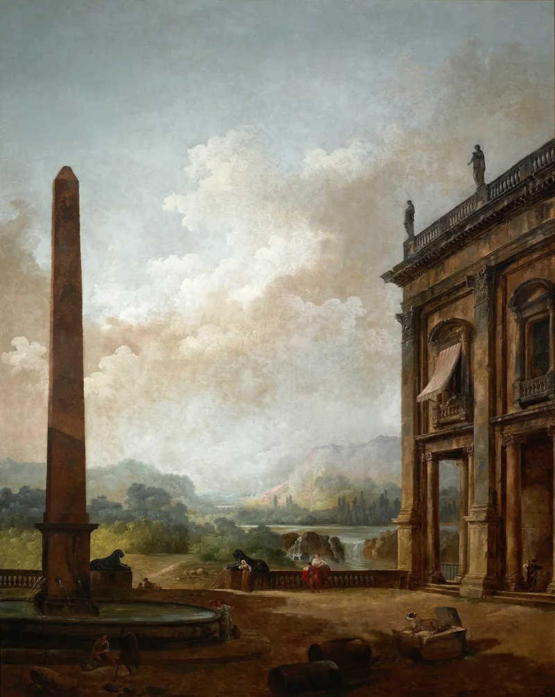 The Obelisk 2 by Hubert Robert - Canvas Print