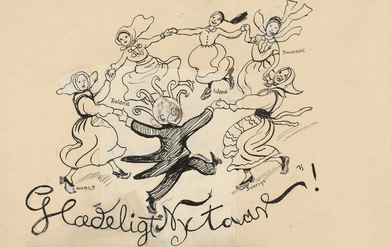 The Octopus Dances In A Circle With Women From Scandinavian Countries