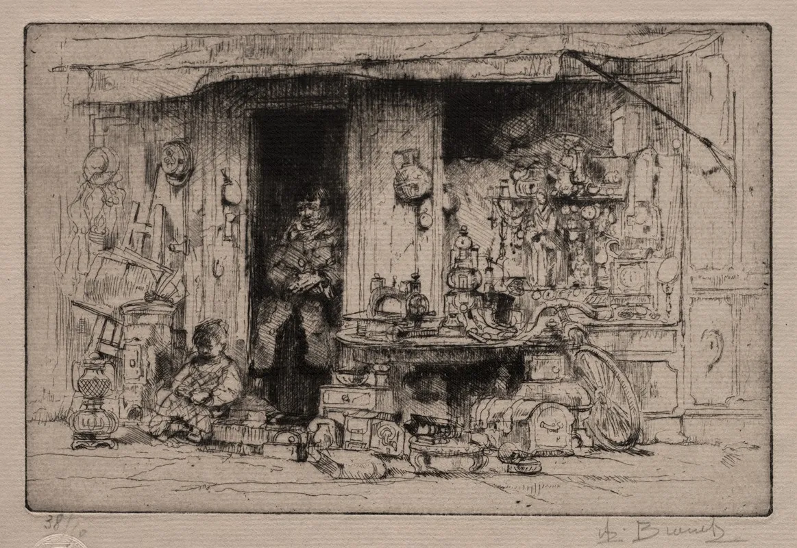 The Odds And Ends Dealer by Auguste Brouet - Canvas Print
