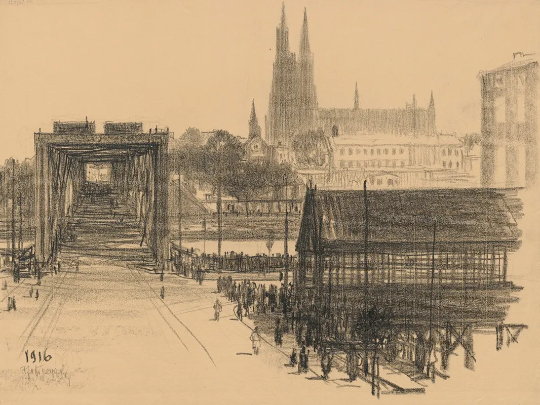 The Old Bridge 5 by Feliks Jabłczyński - Canvas Print