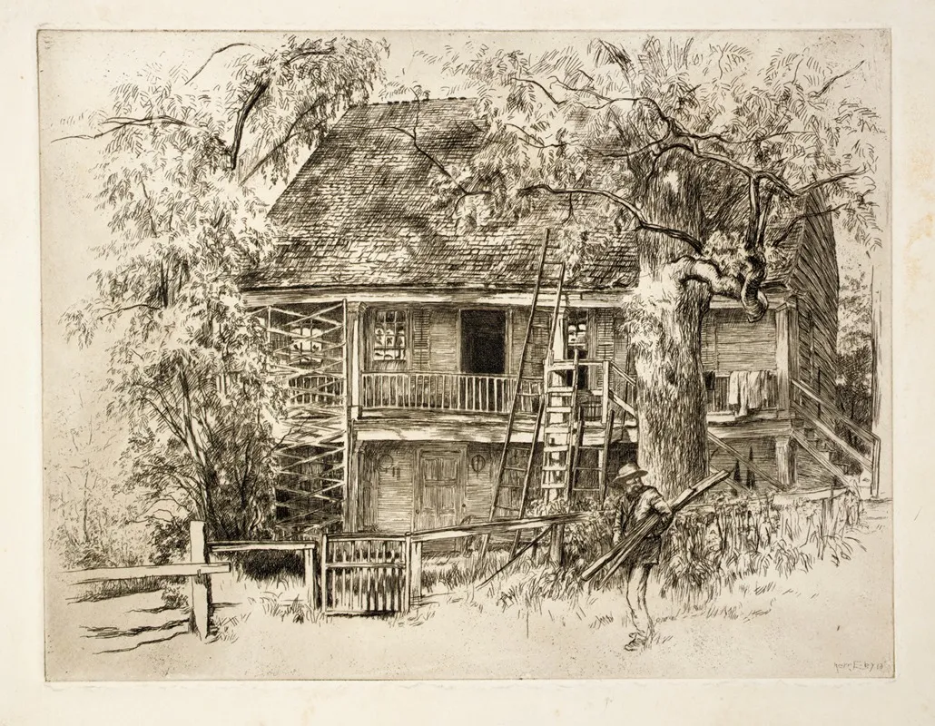 The Old House by Kerr Eby - Canvas Print