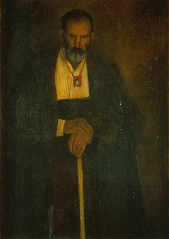 The Old Man With The Scapular by Ángel Zárraga - Canvas Print