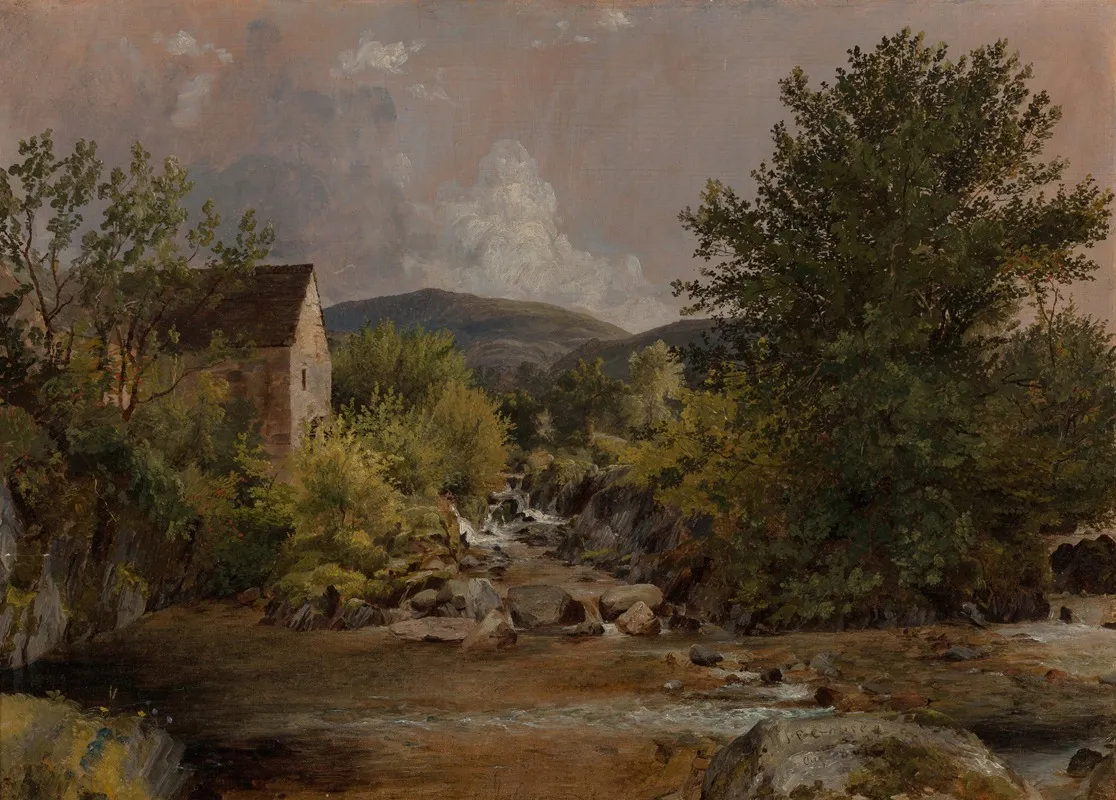 The Old Mill 5 by Jasper Francis Cropsey - Canvas Print