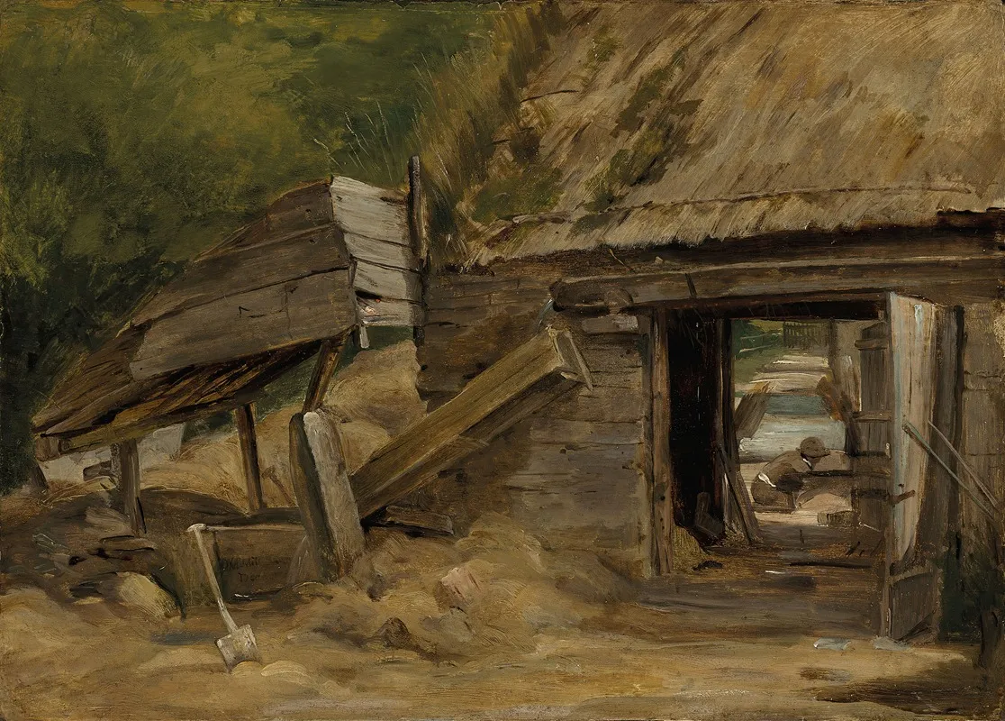 The Old Mill Shed Dedham by John Constable - Canvas Print