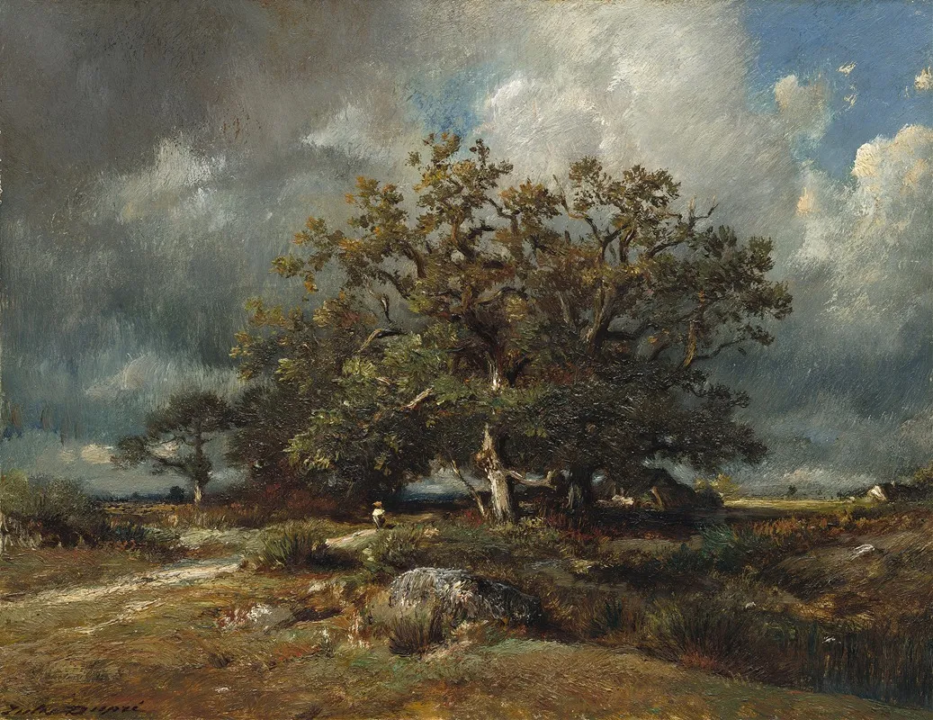 The Old Oak by Jules Dupré - Canvas Print