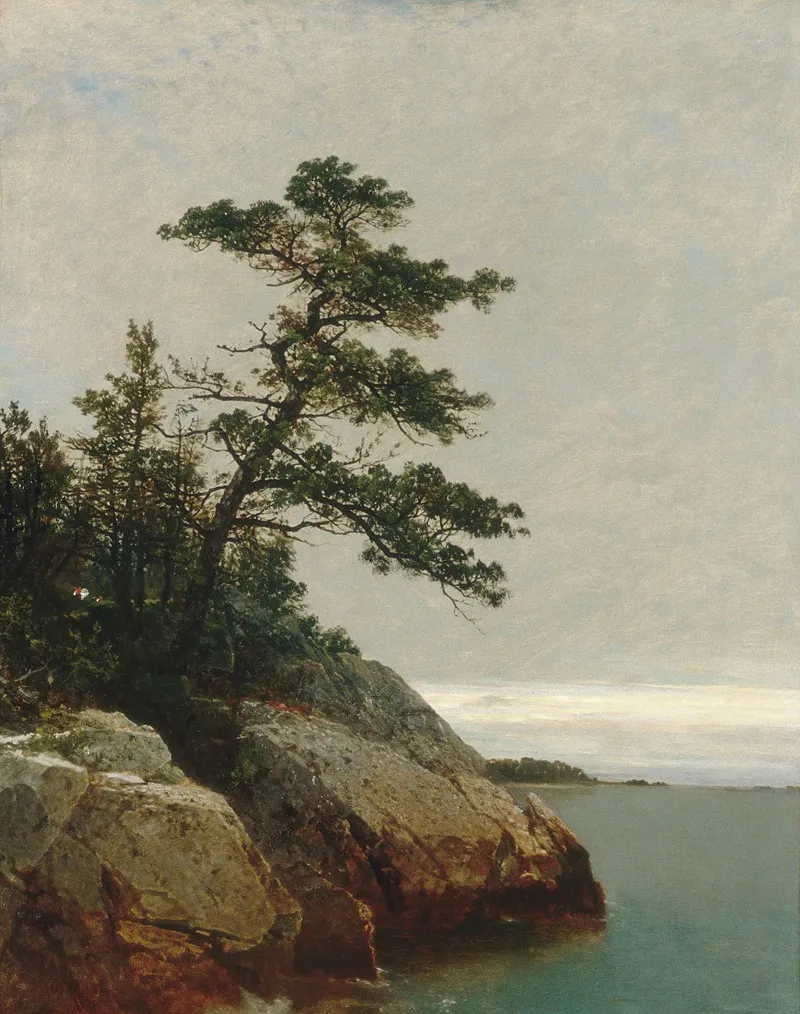 The Old Pine Darien Connecticut by John Frederick Kensett - Canvas Print