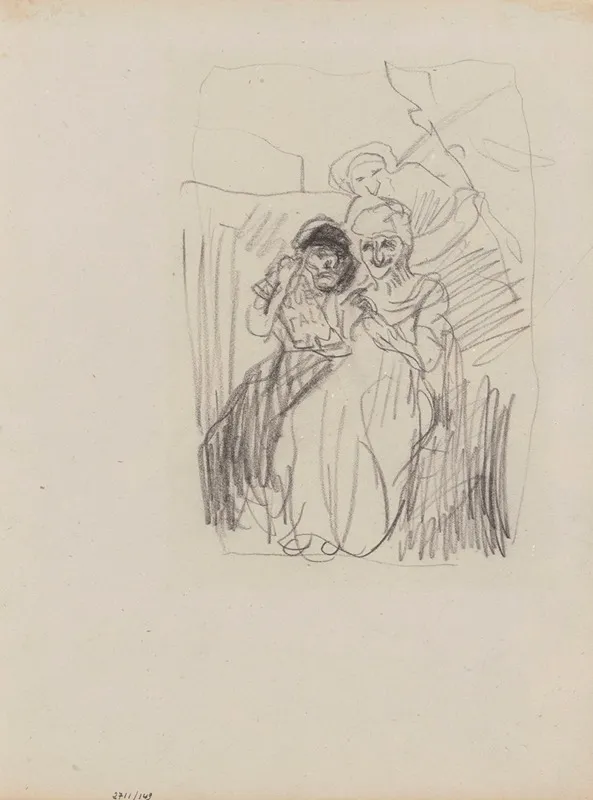 The Oldies Or Time by James Ensor - Canvas Print