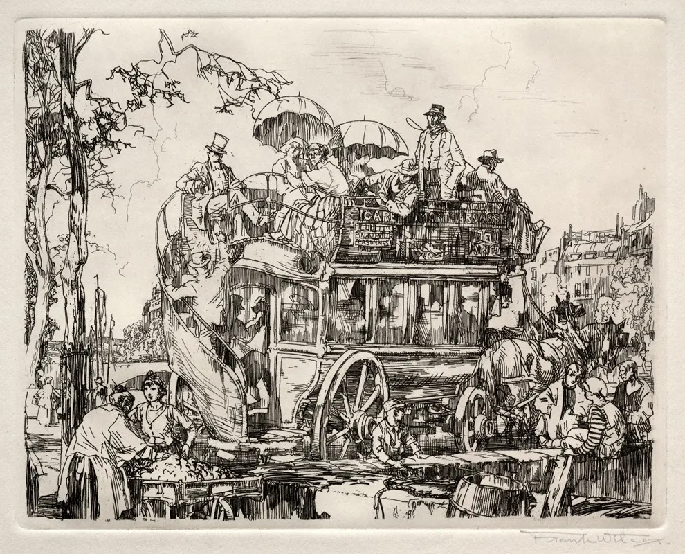 The Omnibus by Frank Wilcox - Canvas Print