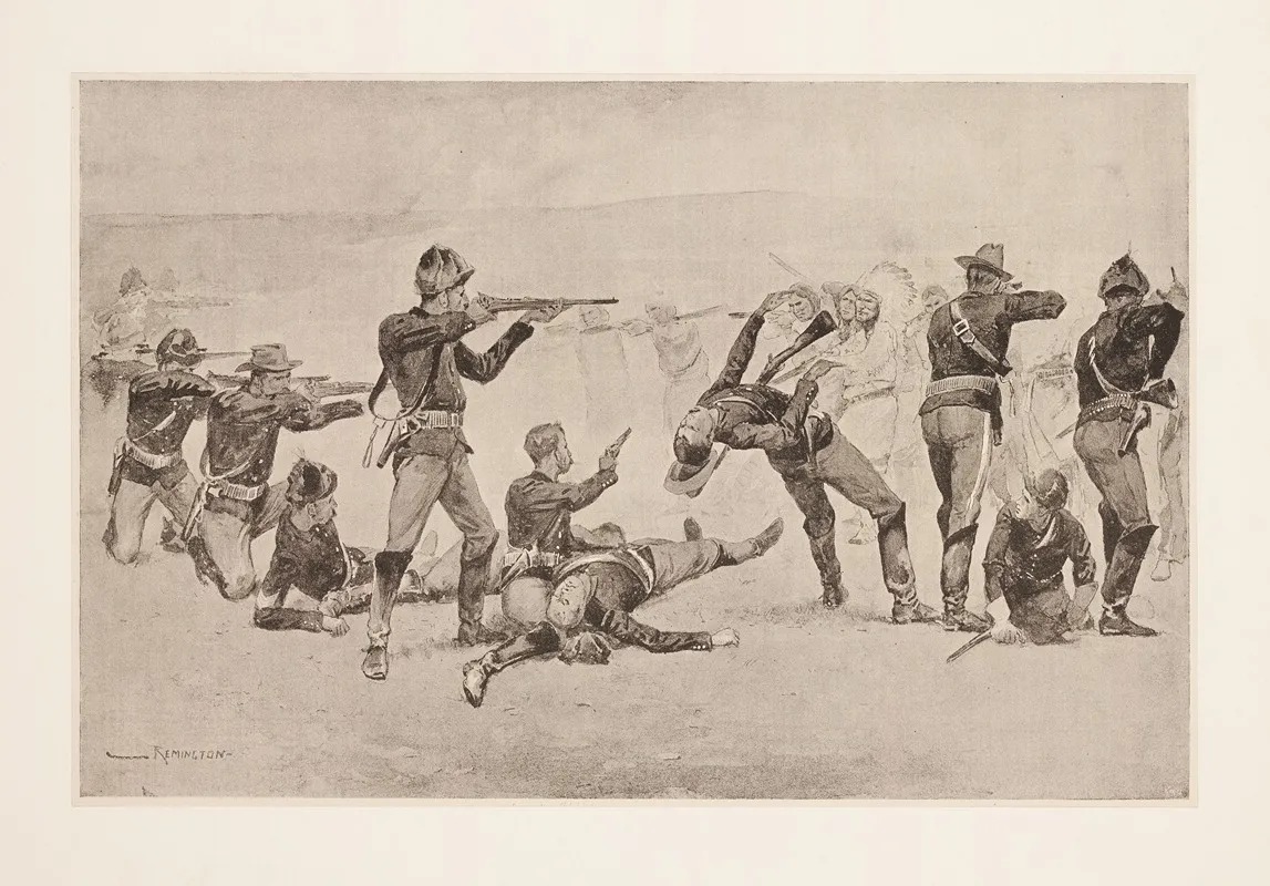 The Opening Of The Fight At Wounded Knee