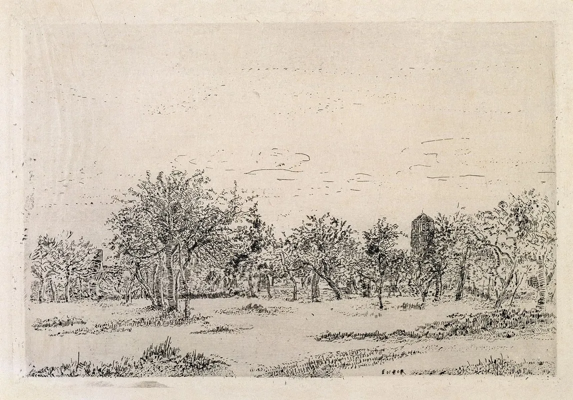 The Orchard 3 by James Ensor - Canvas Print