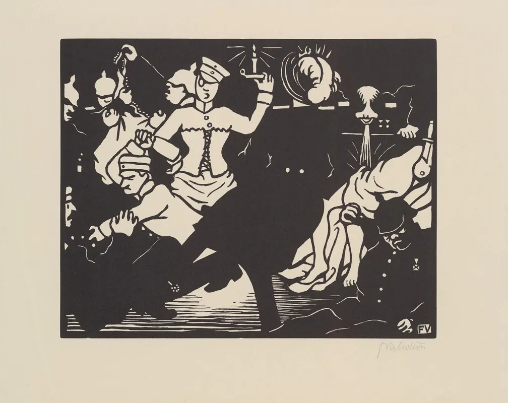 The Orgy Lorgie 2 by Félix Vallotton - Canvas Print