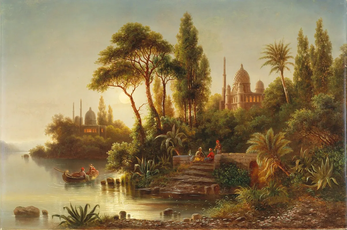 The Orient In The Evening Light by Albert Rieger - Canvas Print