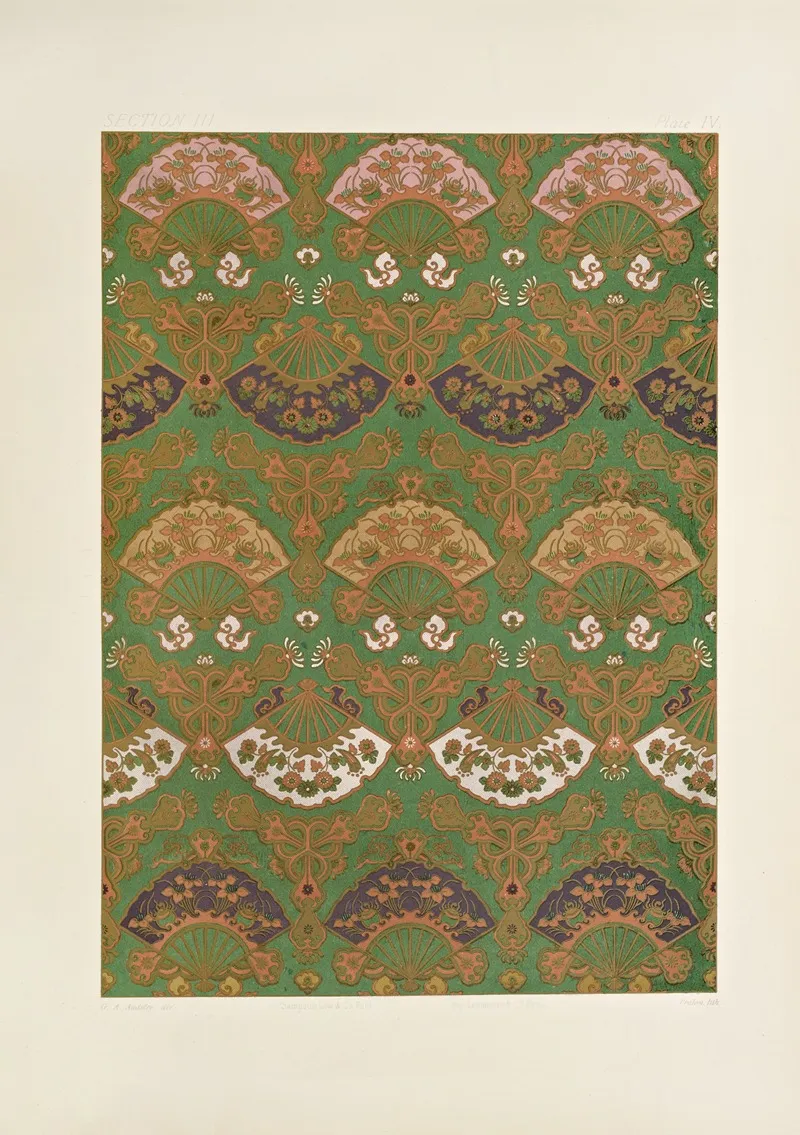 The Ornamental Arts Of Japan Pl 035 by George Ashdown Audsley - Canvas Print