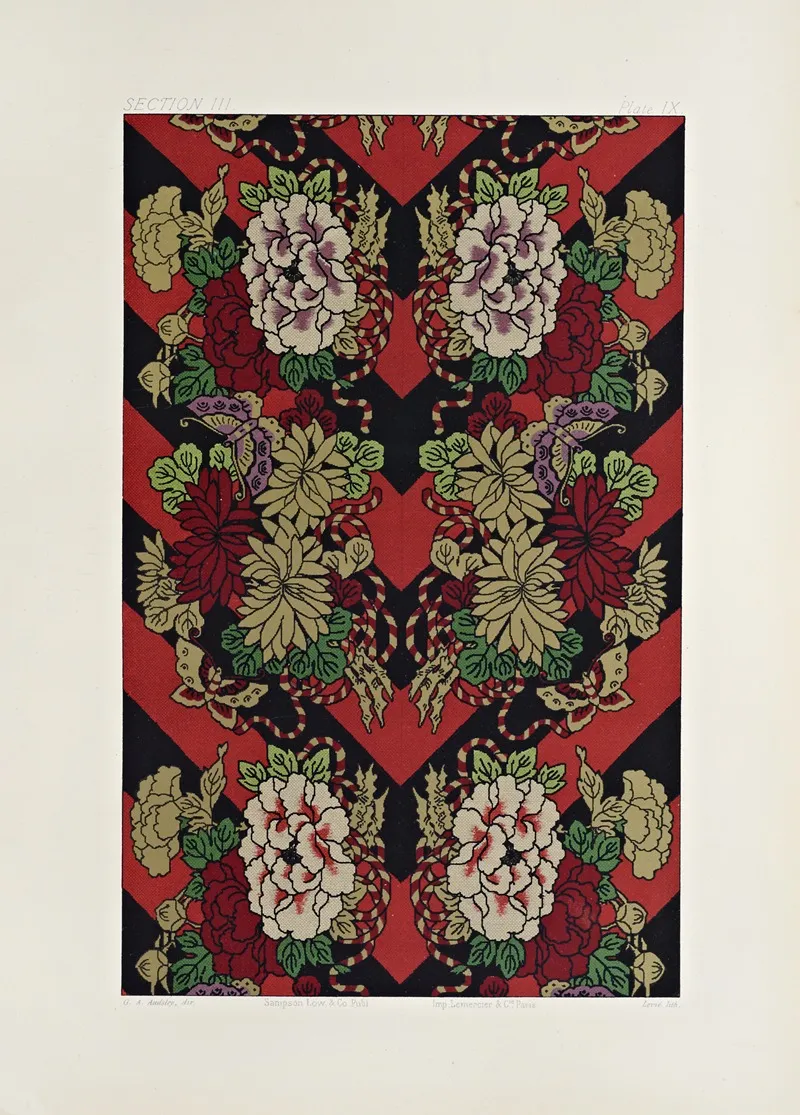 The Ornamental Arts Of Japan Pl 040 by George Ashdown Audsley - Canvas Print
