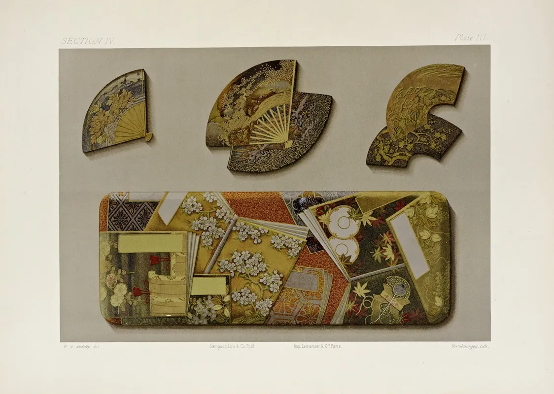 The Ornamental Arts Of Japan Pl 047 by George Ashdown Audsley - Canvas Print