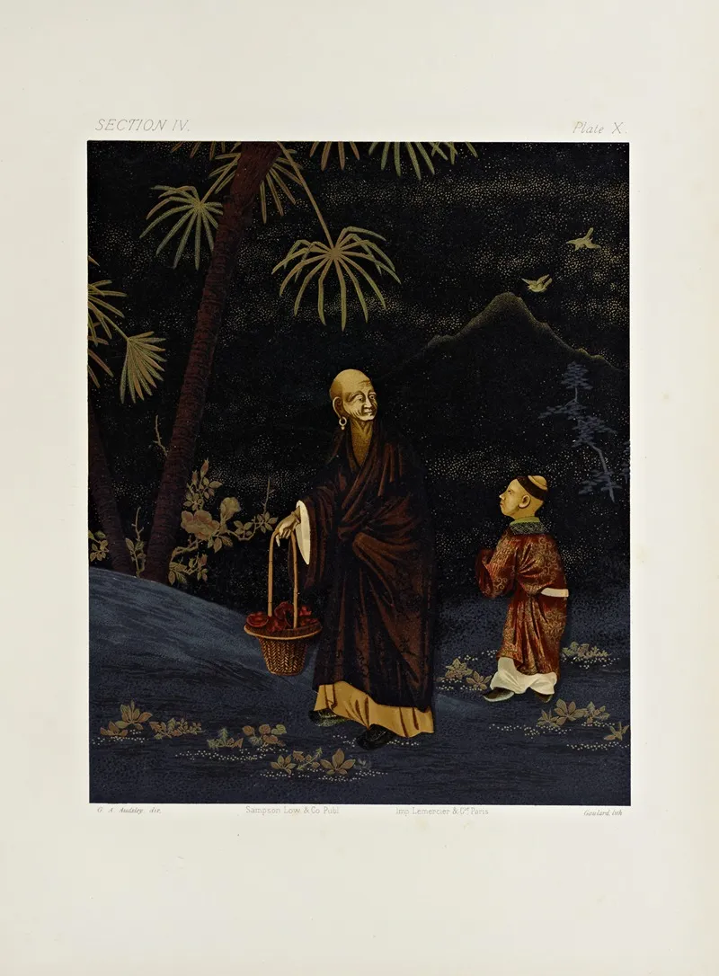 The Ornamental Arts Of Japan Pl 054 by George Ashdown Audsley - Canvas Print