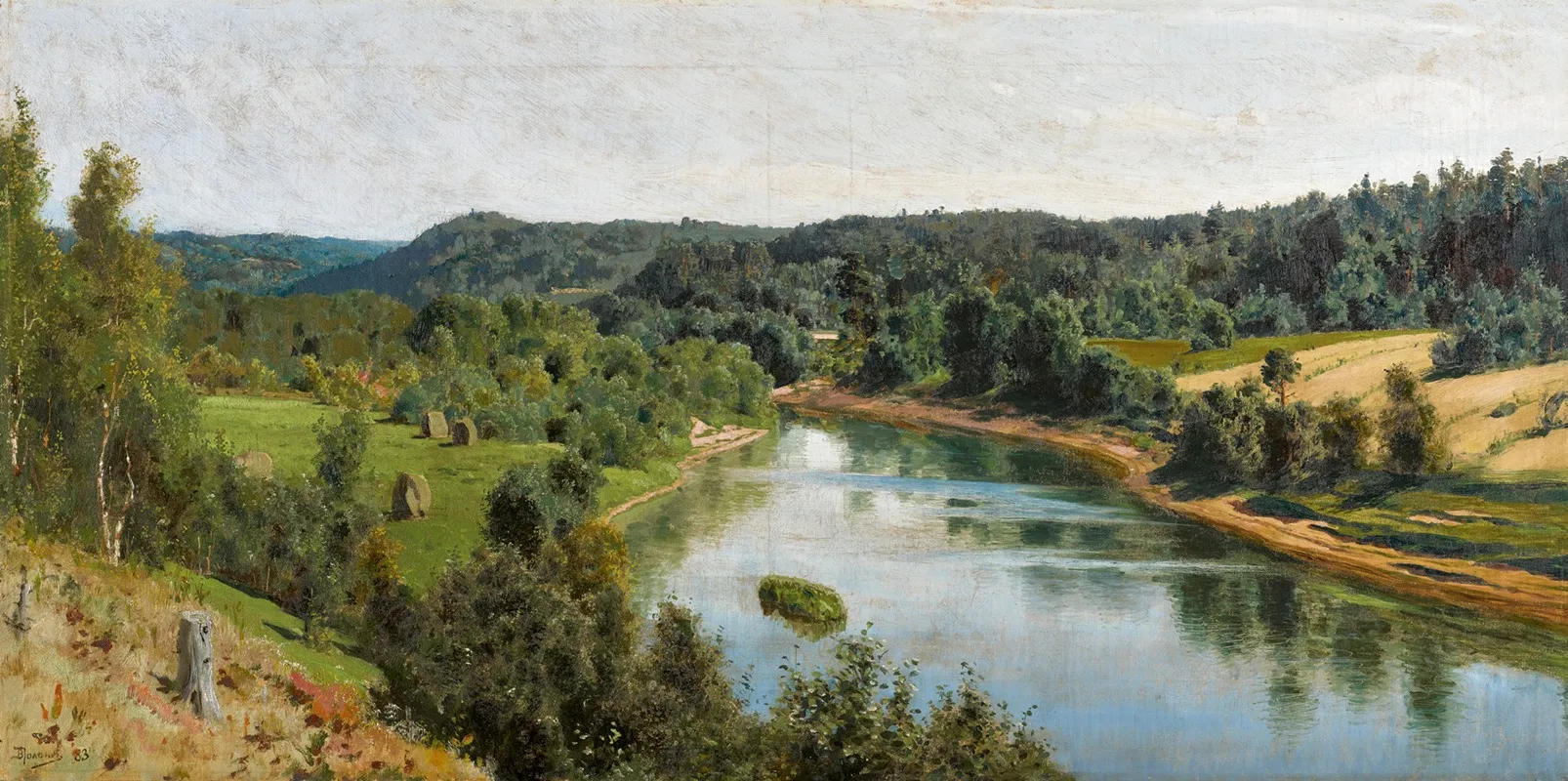 The Oyat River by Vasily Dmitrievich Polenov - Canvas Print