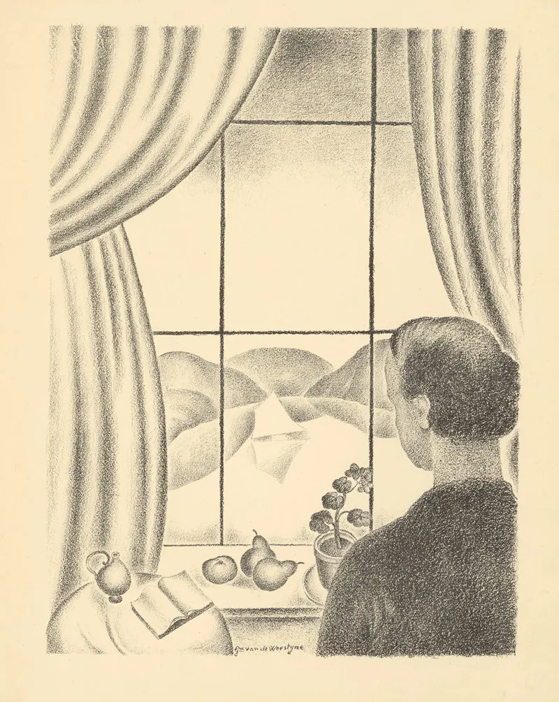 The Painter In Front Of His Window by Gustave Van de Woestijne - Canvas Print