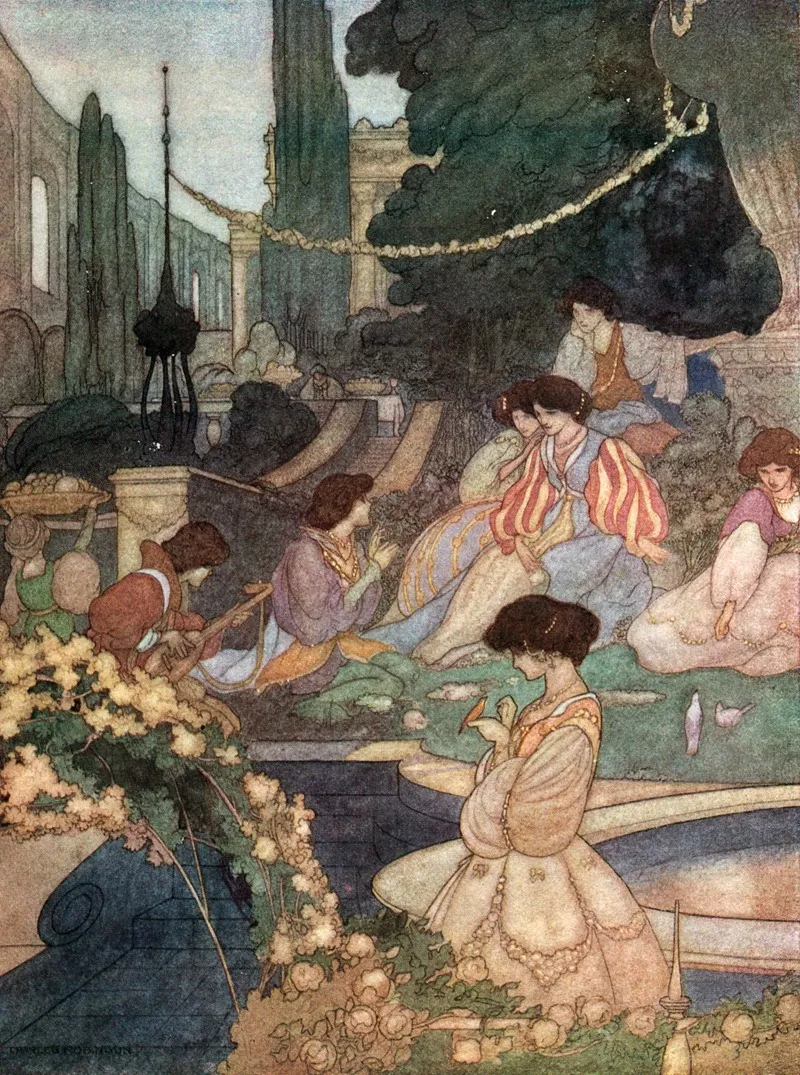 The Palace Of Sans Souci by Charles Robinson - Canvas Print