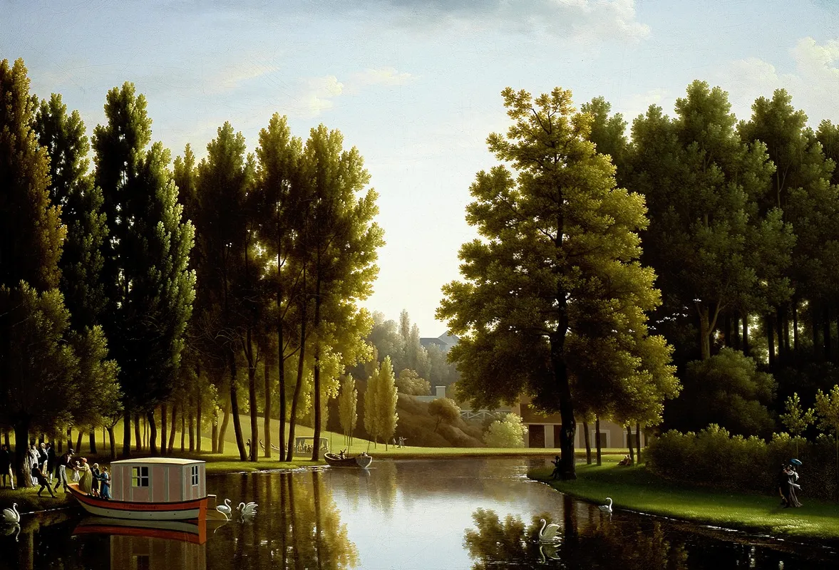 The Park At Mortefontaine by Jean-Joseph-Xavier Bidauld - Canvas Print