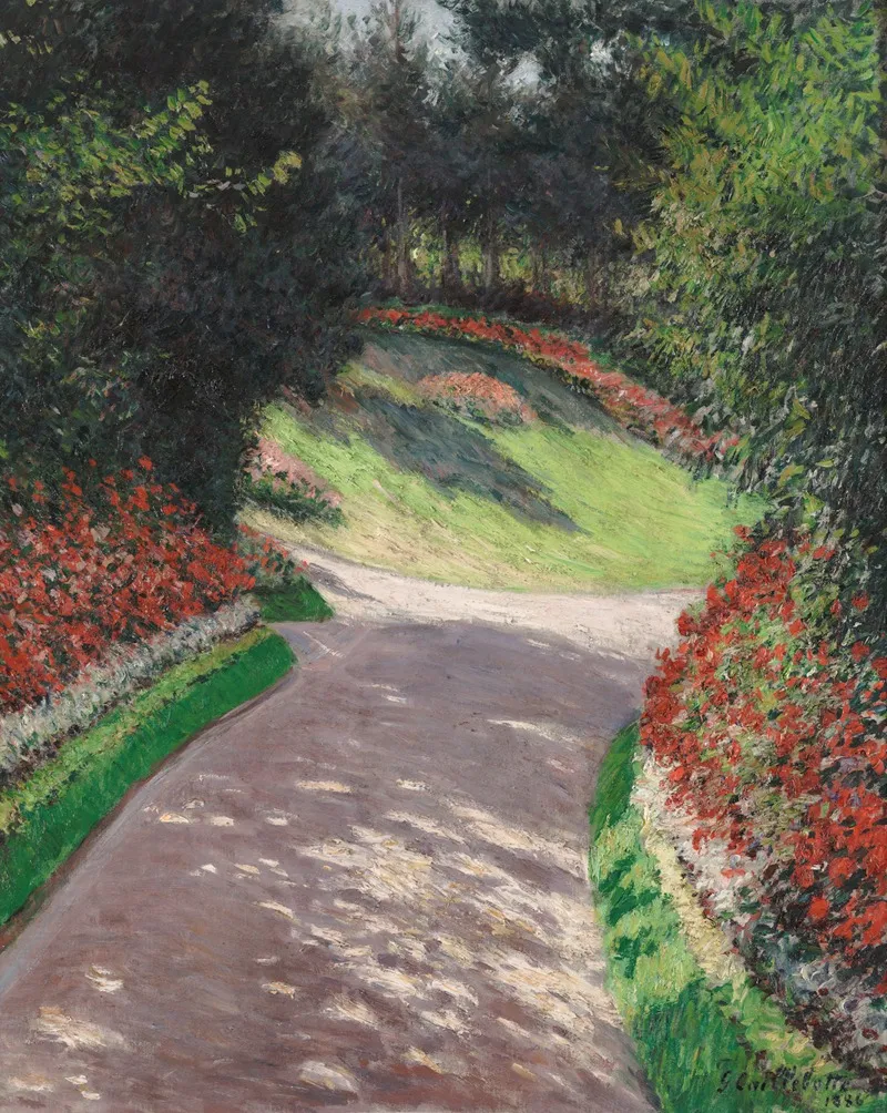 The Path In The Garden by Gustave Caillebotte - Canvas Print