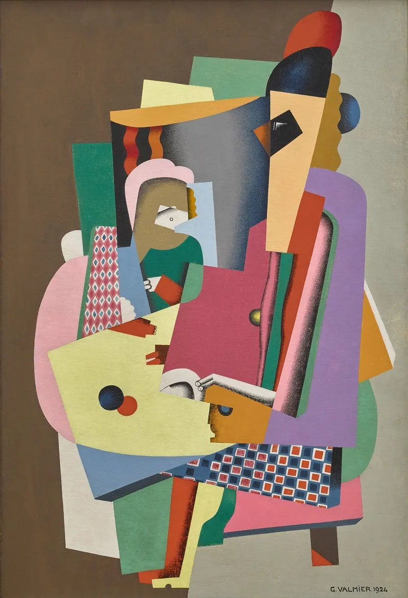 The Piano Lesson 7 by Georges Valmier - Canvas Print