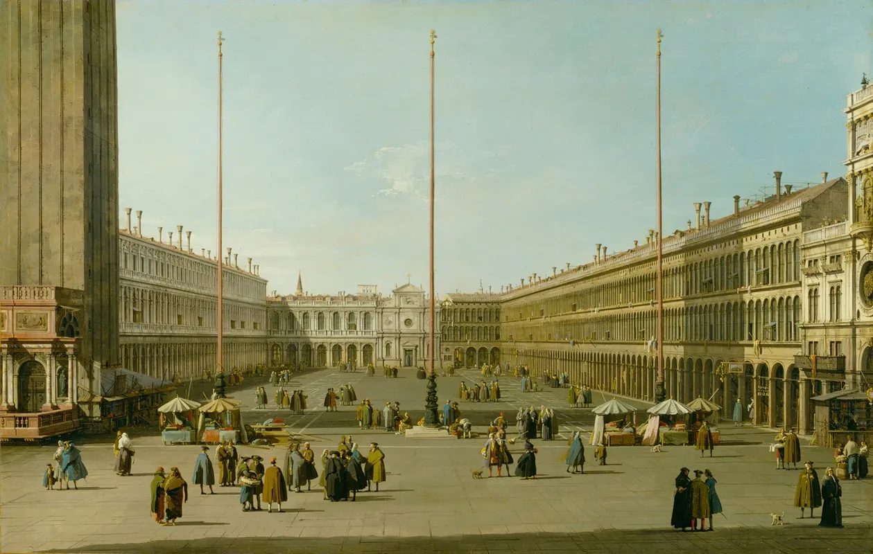 The Piazza San Marco 2 by Canaletto - Canvas Print