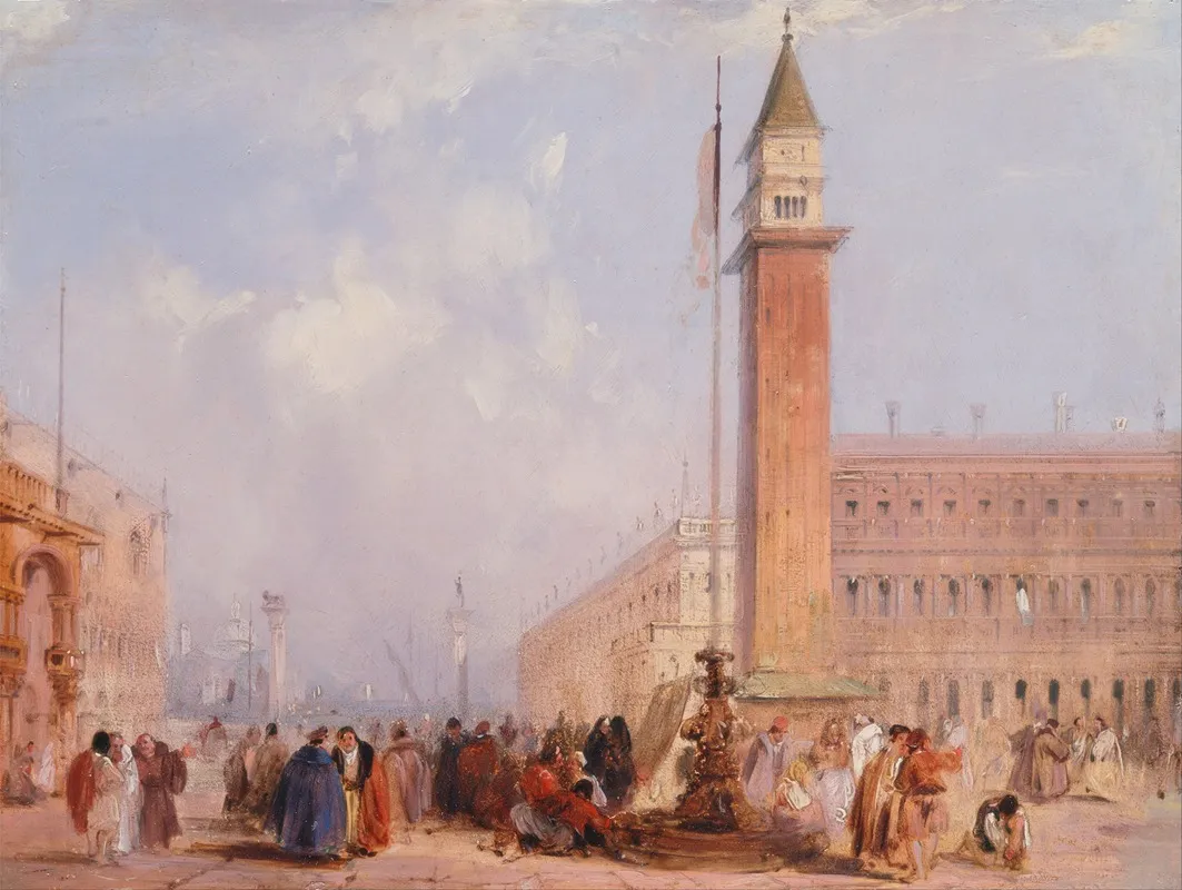 The Piazzetta Venice by Edward Pritchett - Canvas Print